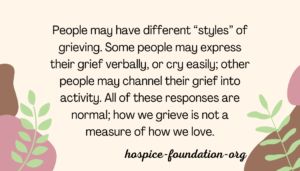 graphic about how everyone has a different style of grief.