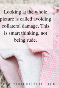 Looking at the whole picture is not being rude, it is smart.
