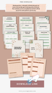 complementary visualize to stragize goal setting sheets